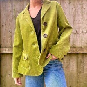 NWOT London-brand Boden Chartreuse Corduroy Blazer